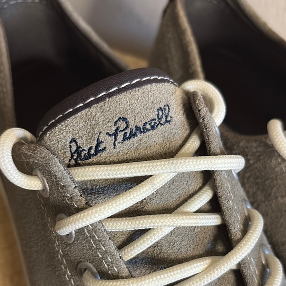 Jack Purcell Gray Suede Low Top Sneakers Converse size 9.5 - Picture 2 of 16